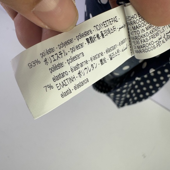 Zara Polka Dots Long Sleeves with Collar Quarter Button Up Mini Dress Size M - Picture 6 of 7